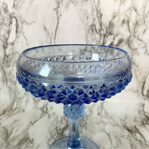 Indiana glass ice blue diamond point compote pedestal dish 💙 - Picture 3 of 6
